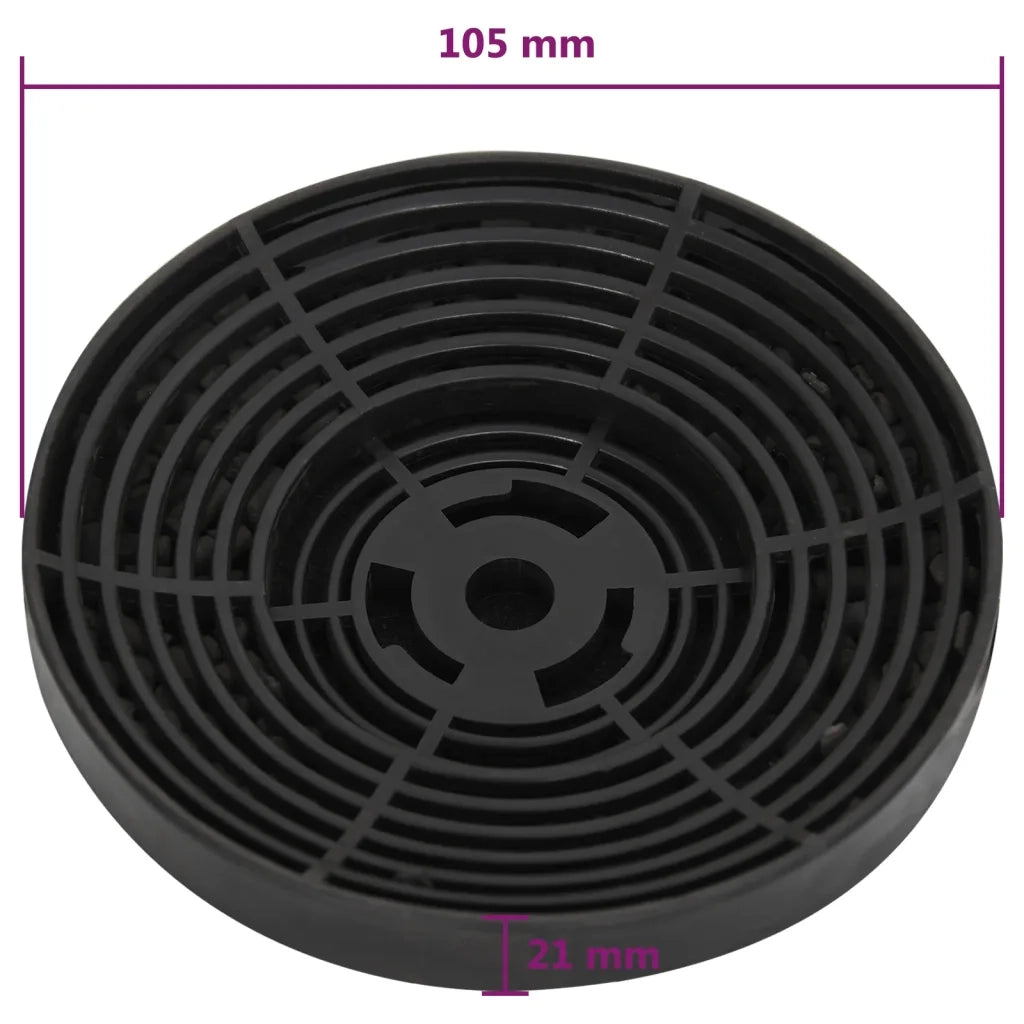 Filtri a Carbone per Cappa 2 pz Nero 51679