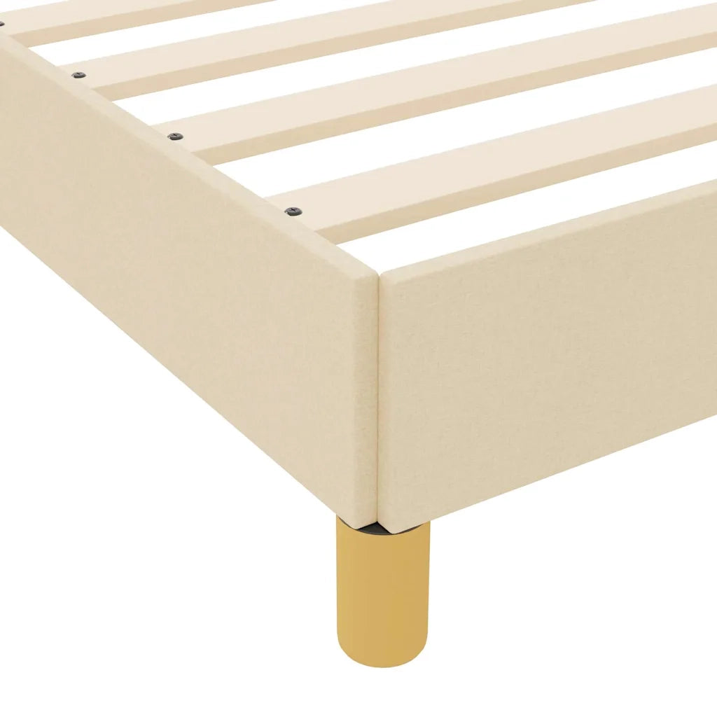 Letto a molle con materasso Crema 180 x 200 cm Tessuto 3398589
