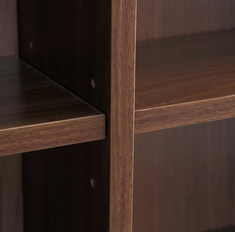Scaffale Stand Moderno in MDF Marrone 102x23,5x195 cm per Libri, CD e Decorazioni con 36 Ripiani Regolabili
