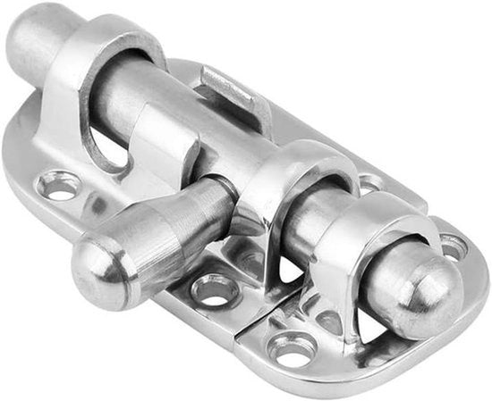 Vergrendello del portello di poppa - qualità marina - acciaio inox 316 - dispositivo di chiusura esterno per finestra di porta - chiusura a scorrimento - vite di chiusura - idoneo per barche - argento - accessori di sicurezza per barche