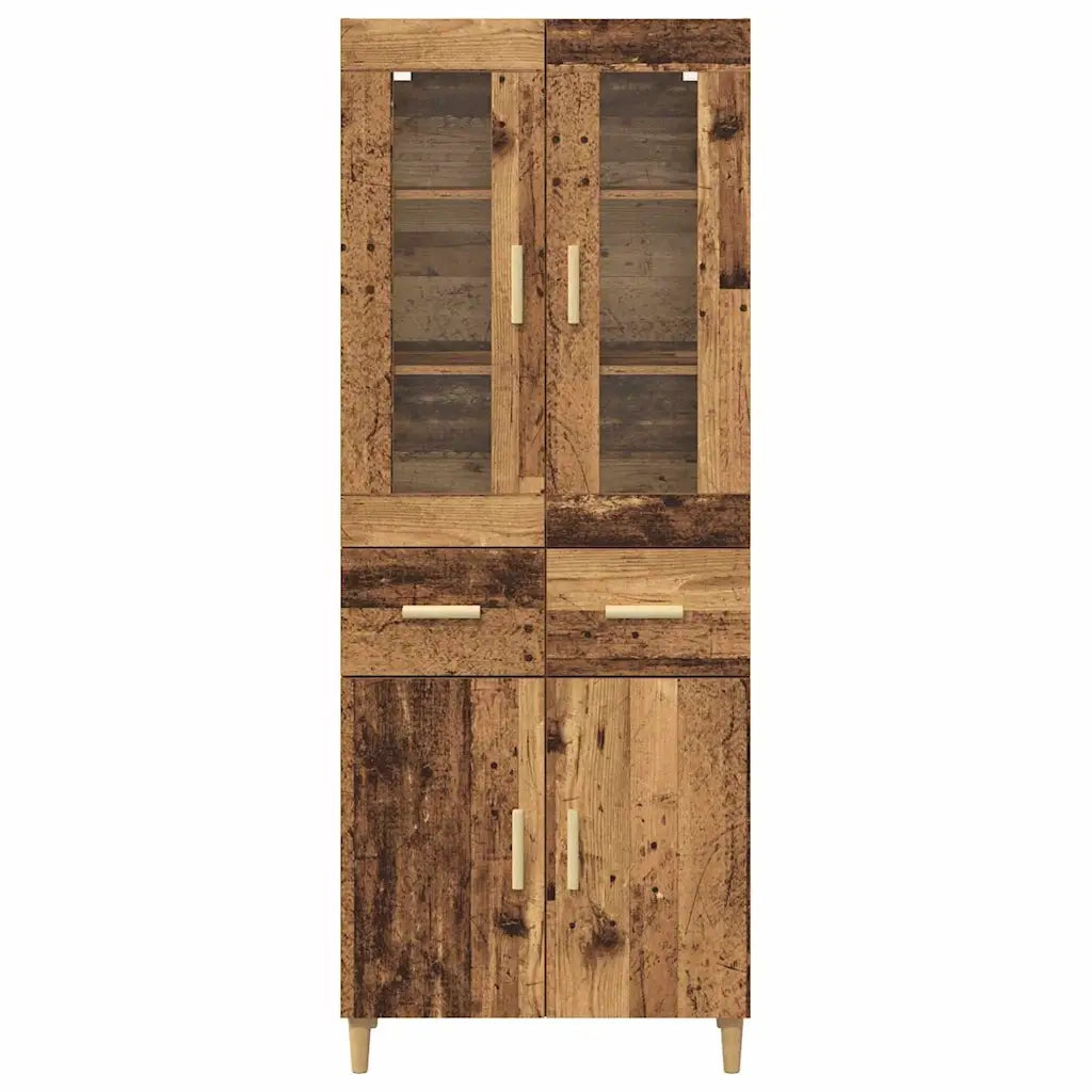 Credenza | Madia | Buffet da pranzo | Armadio da pranzo Legno vecchio 69,5 x 34 x 180 cm Legno multistrato