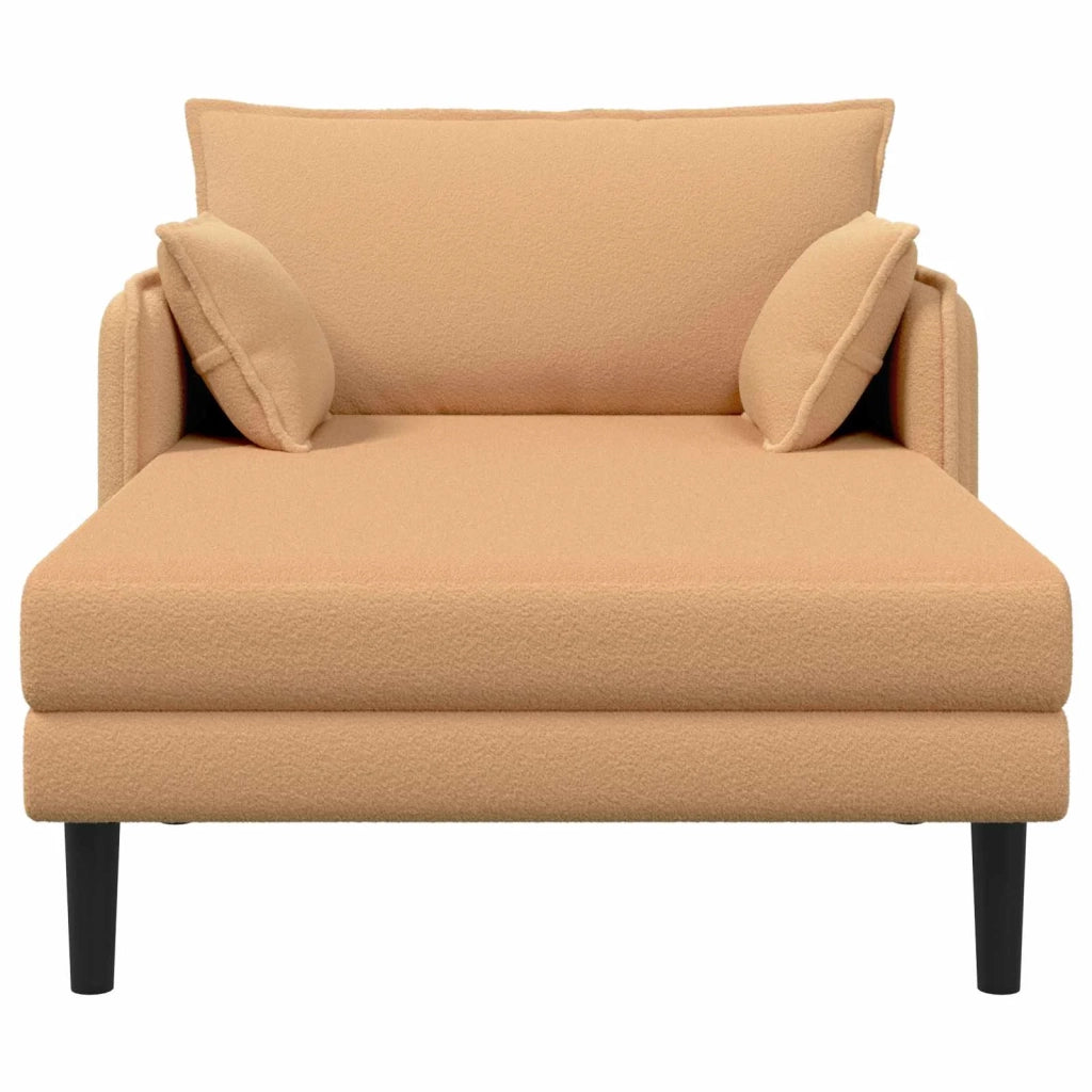 Chaise longue oversize Beige Bouclé 42048072