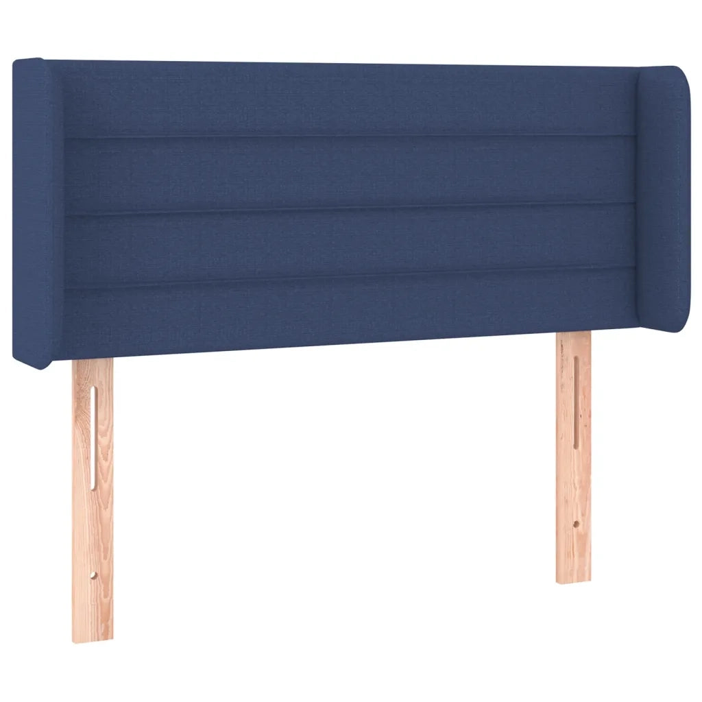 Testiera | Testata ad Orecchio Blu 93x16x78/88cm in Tessuto