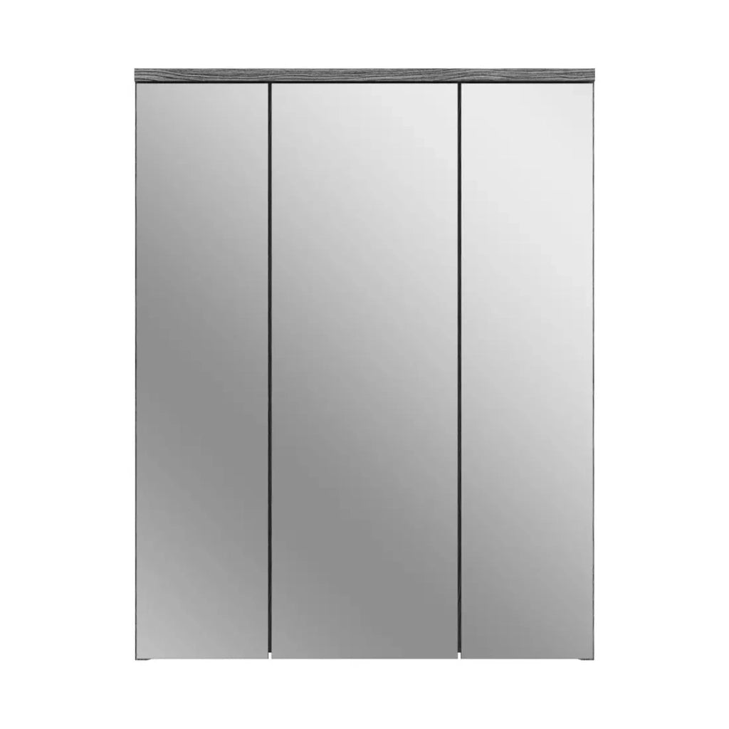 Mobile da bagno WILLIAM – Bianco e grigio scuro – 9 nicchie sospese