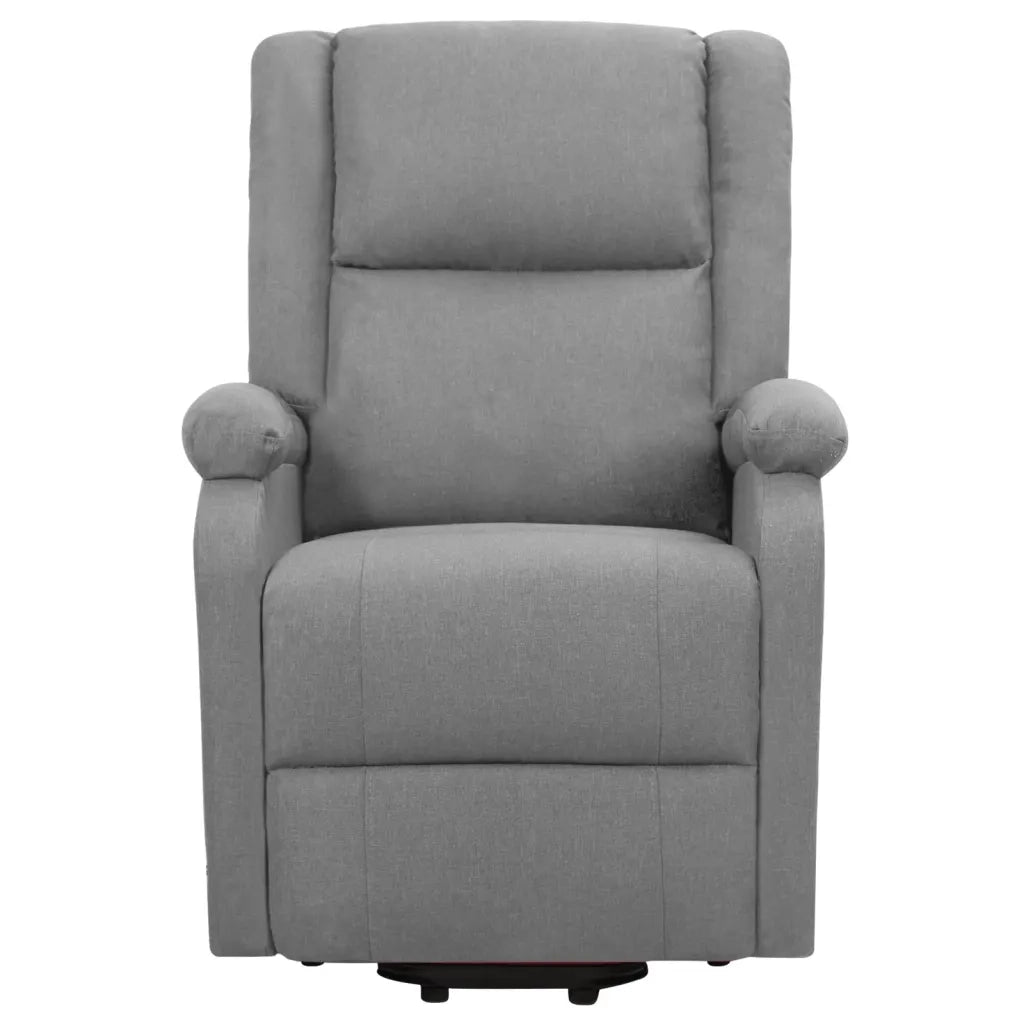 Poltrona Alzapersona Massaggiante Grigio Chiaro Tessuto 329709