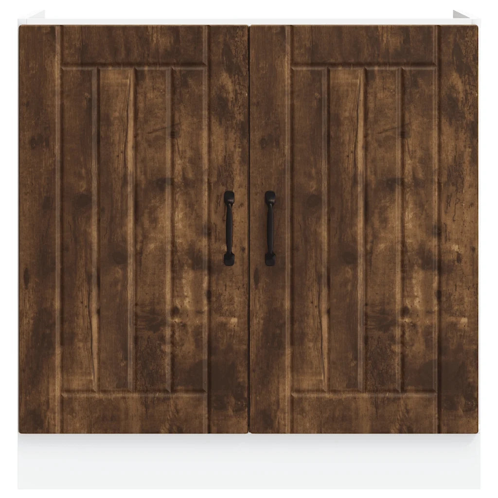 Mobile Base Lavello Lucca Rovere Fumo in Legno Multistrato 853692
