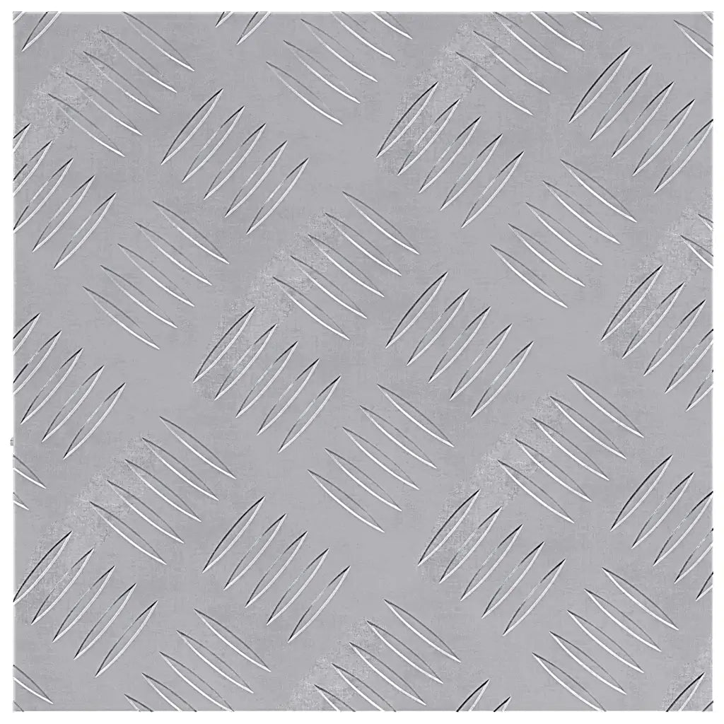Gradini per Scale Quadrato 4 pz | Tappetini per scale autoadesivi Argento 30 x 30 cm Alluminio