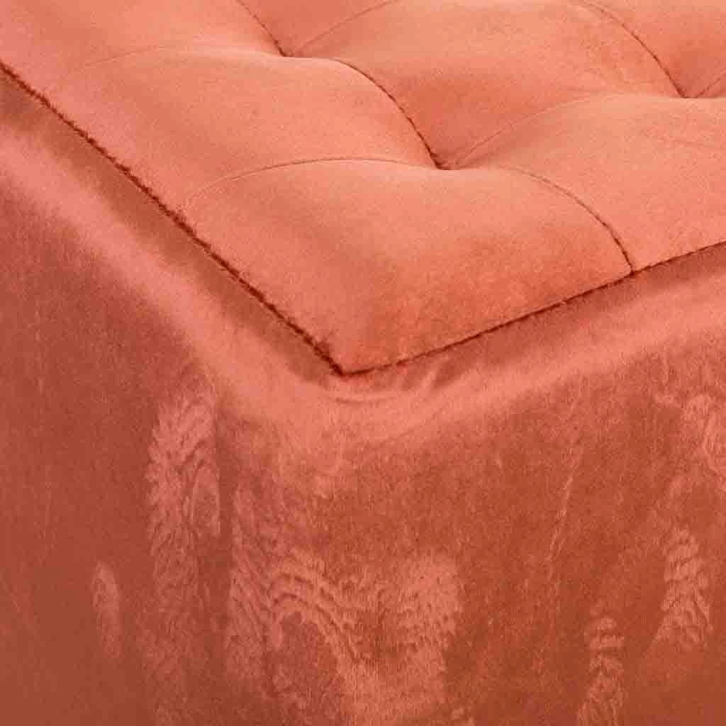 Sgabello imbottito arancione 40x40x38h