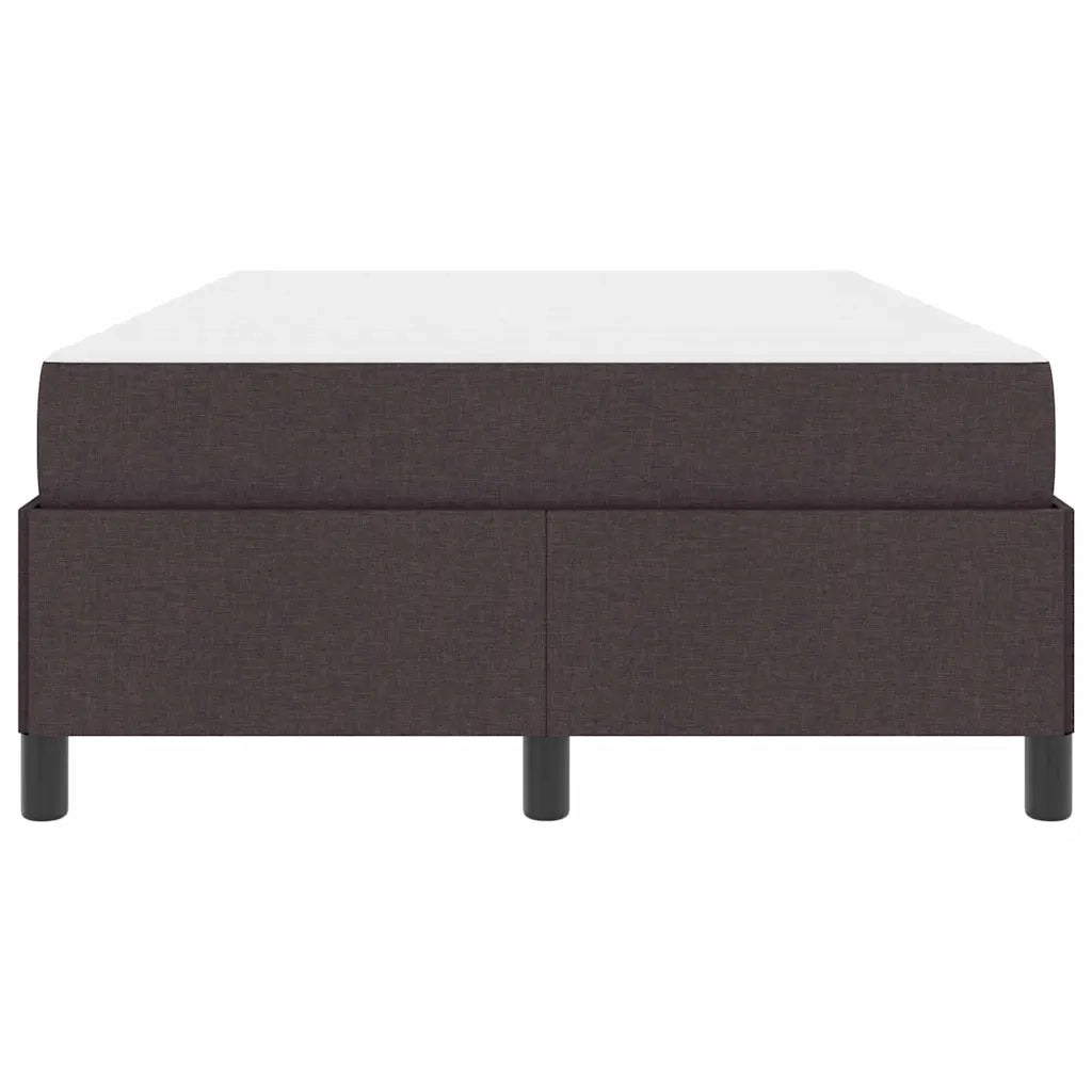 Letto a molle Marrone Scuro 120 x 190 cm Tessuto