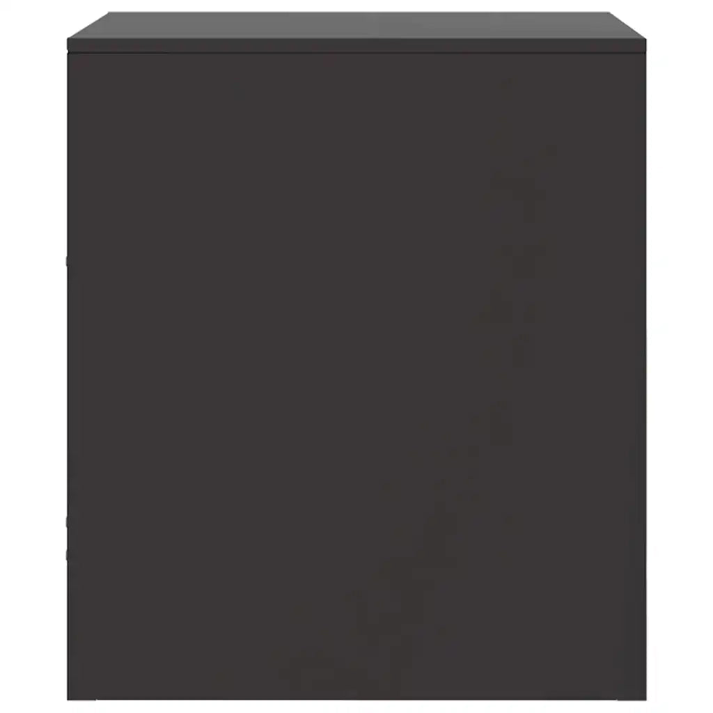 Comodino | Armadio da Notte | Mobiletto da notte Nero 34,5x39x44 cm in Acciaio