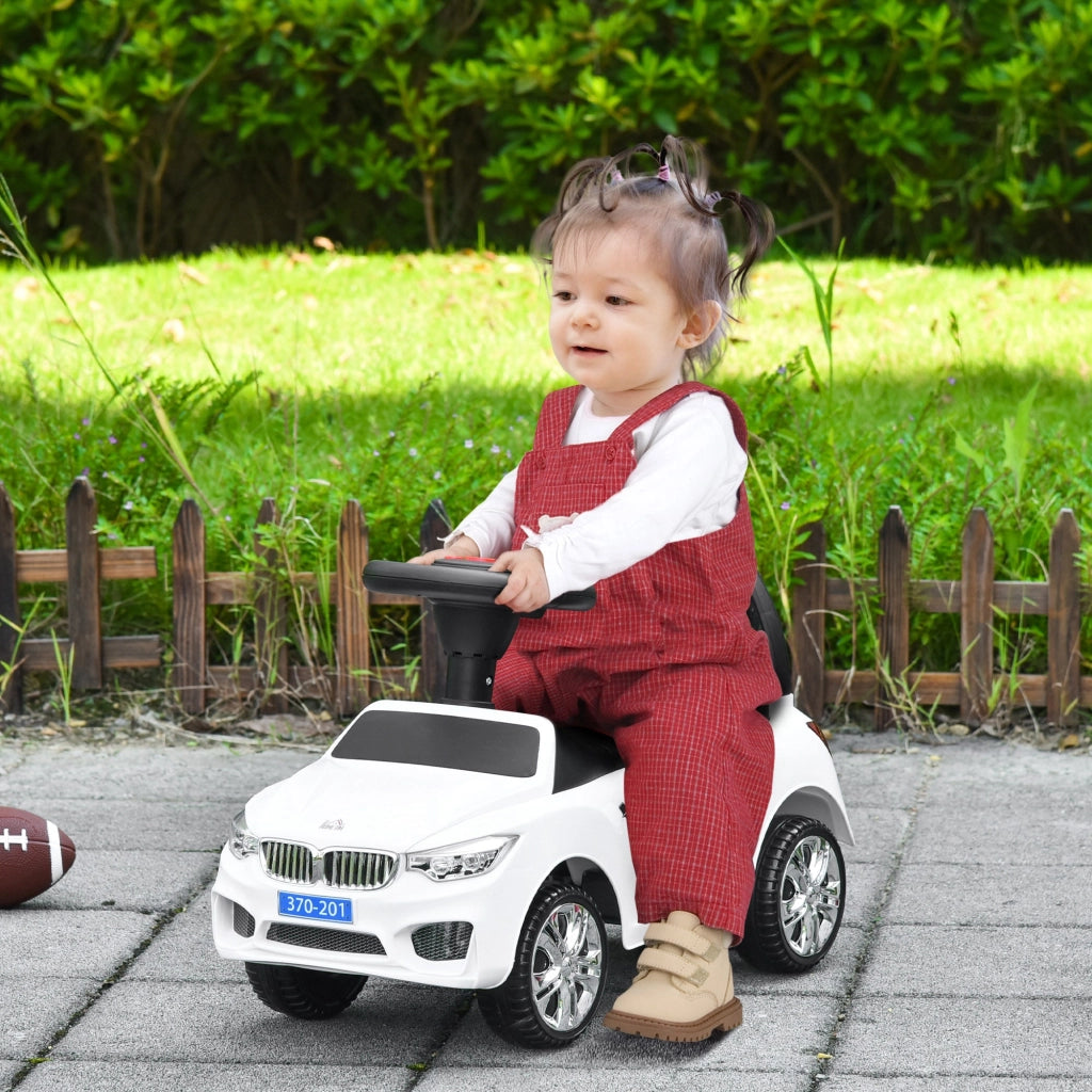 Auto Macchina Cavalcabile per Bambini Clacson e Musica Bianca