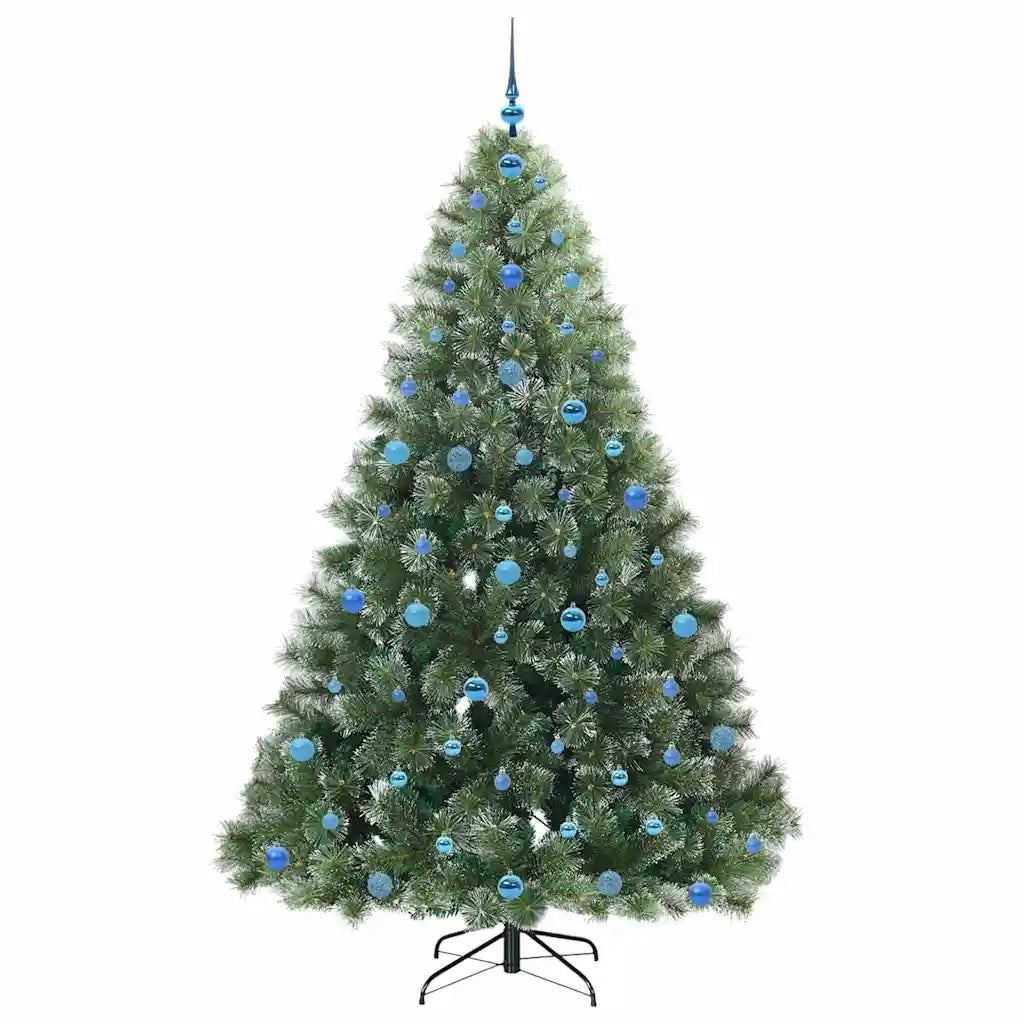 Albero di Natale artificiale con 300 LED Verde 210 cm PE e PVC