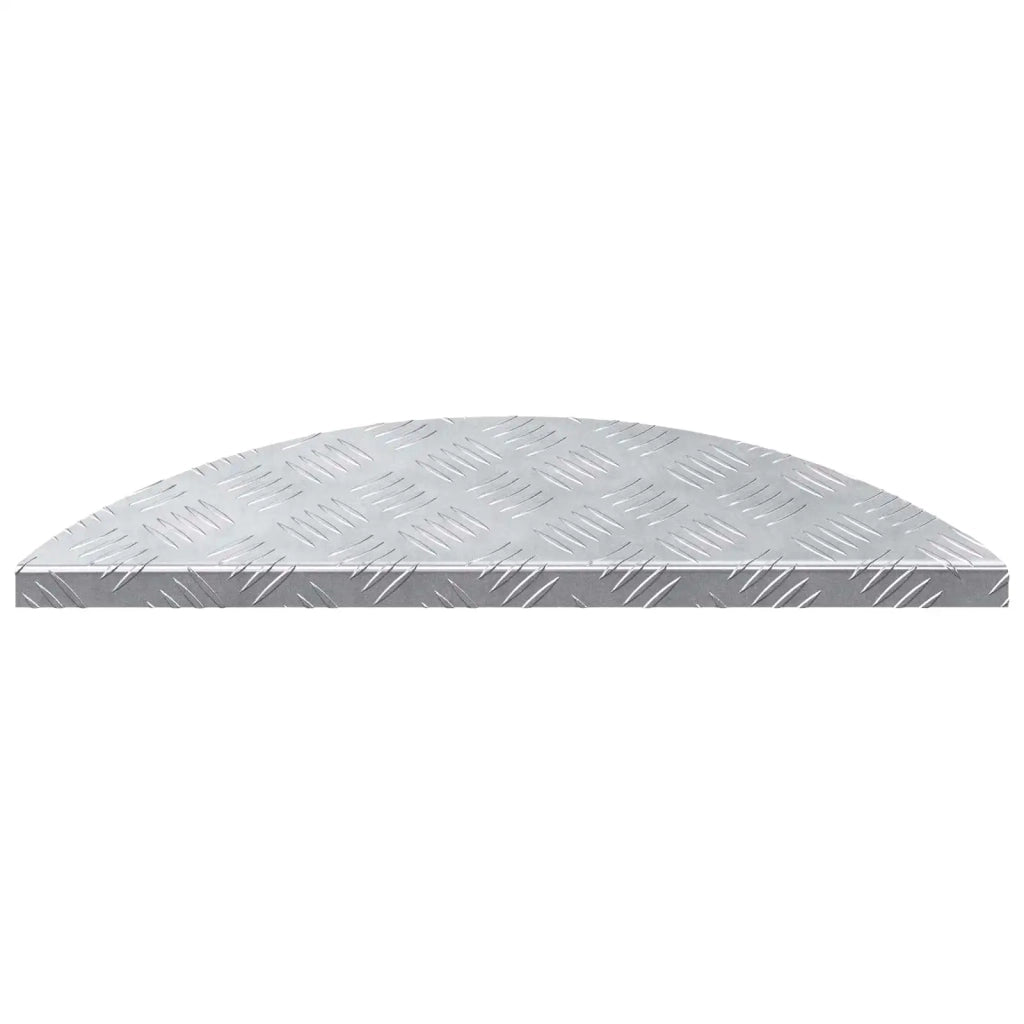 Gradini per Scale 10 pz | Tappetini per scale autoadesivi Argento 60 x 18 x 2,5 cm Alluminio