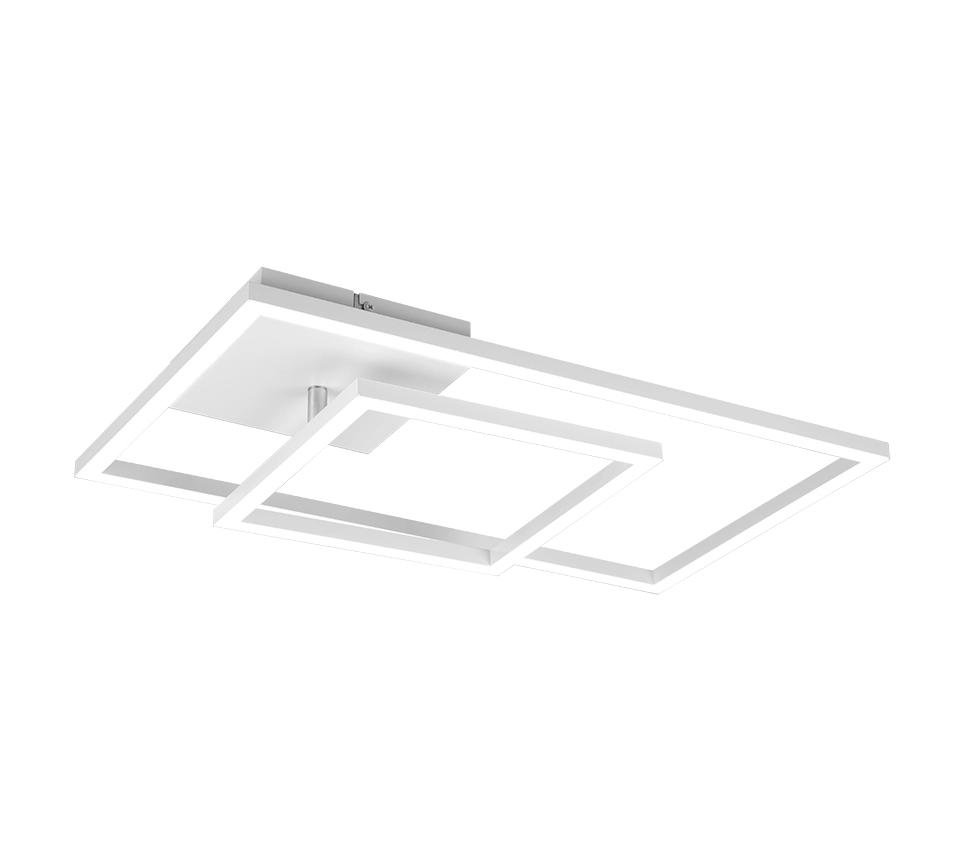 Plafoniera LED con snodo, metallo, bianco, L 63 cm, Padella