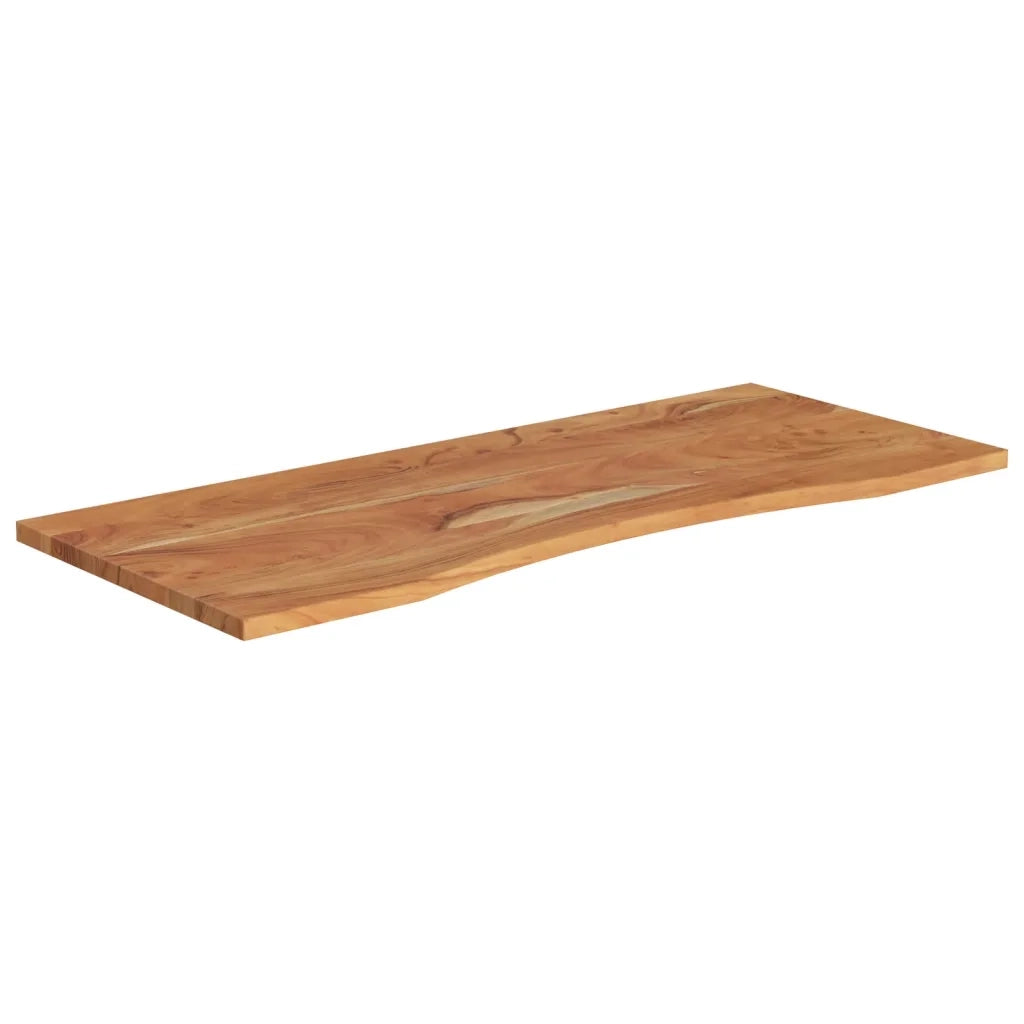 Piano Scrivania 120x50x2,5cm Rettangolare Legno Massello Acacia 370166