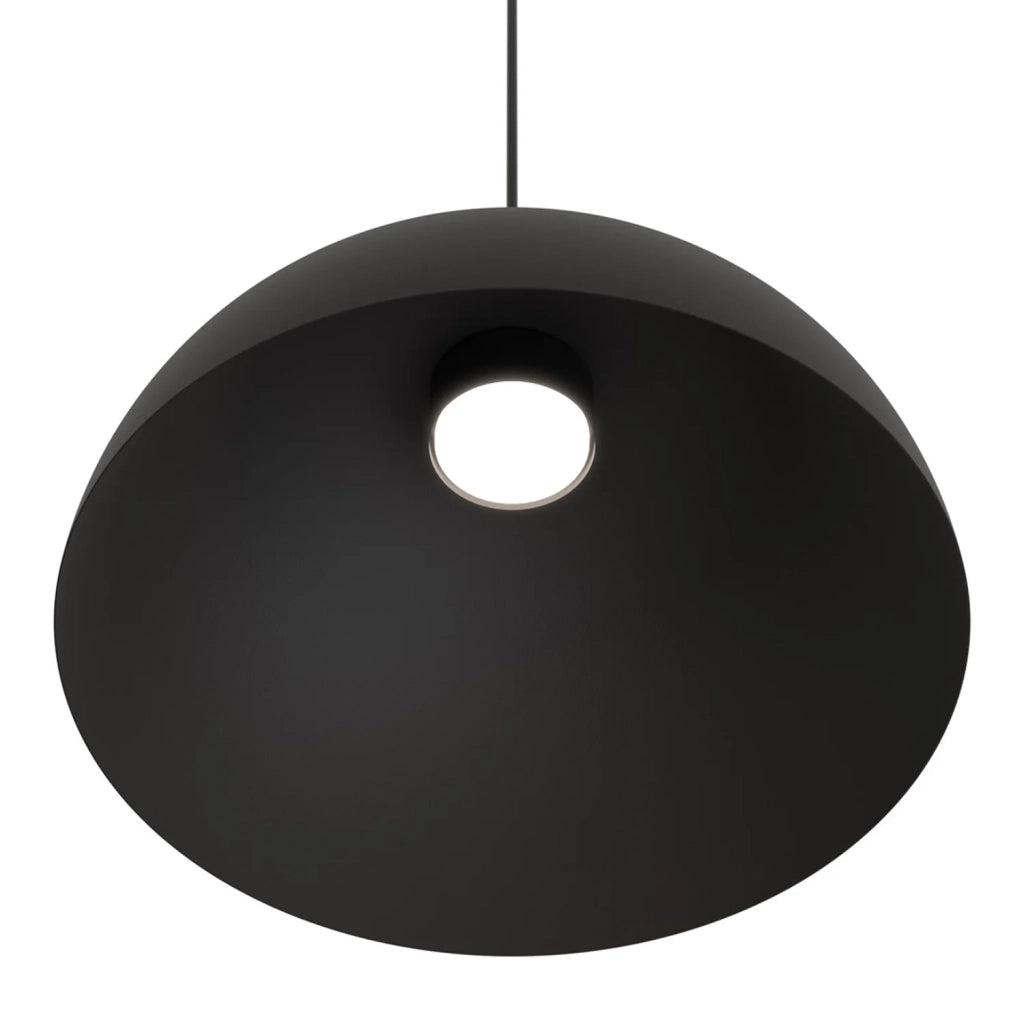 Lampadario Minimal Efesto Acciaio Nero 1 Luce Gx53