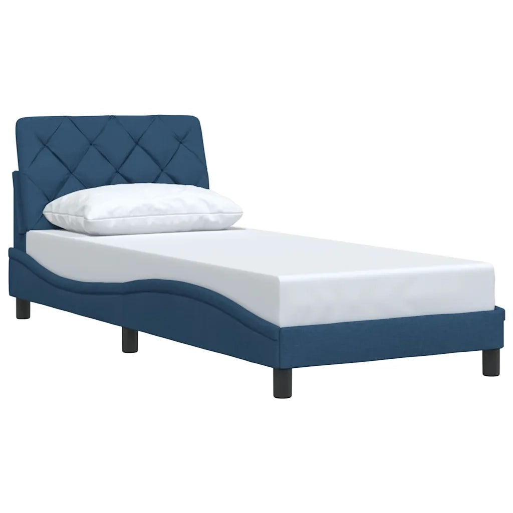 Giroletto senza Materasso Blu 90x200 cm in Tessuto