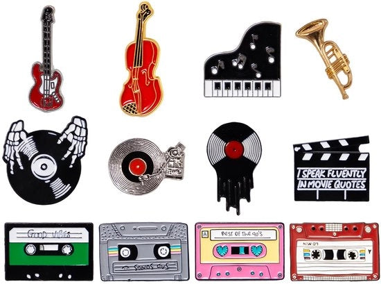 Set di Spille in Ceramica da 12 - Spille Decorative - Broches Animali - Badge per Abbigliamento - Accessori per Borsa - Colori Misti - Broches