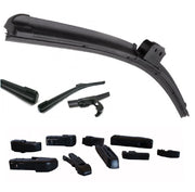 SPAZZOLE TERGICRISTALLI PIOGGIA UNIVERSALE AUTO AERO FLAT 9 ATTACCHI 19" 475 mm