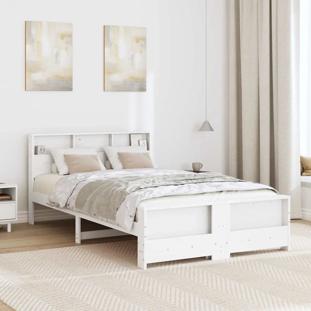 Struttura del letto Bianco 135 x 190 cm Legno multistrato