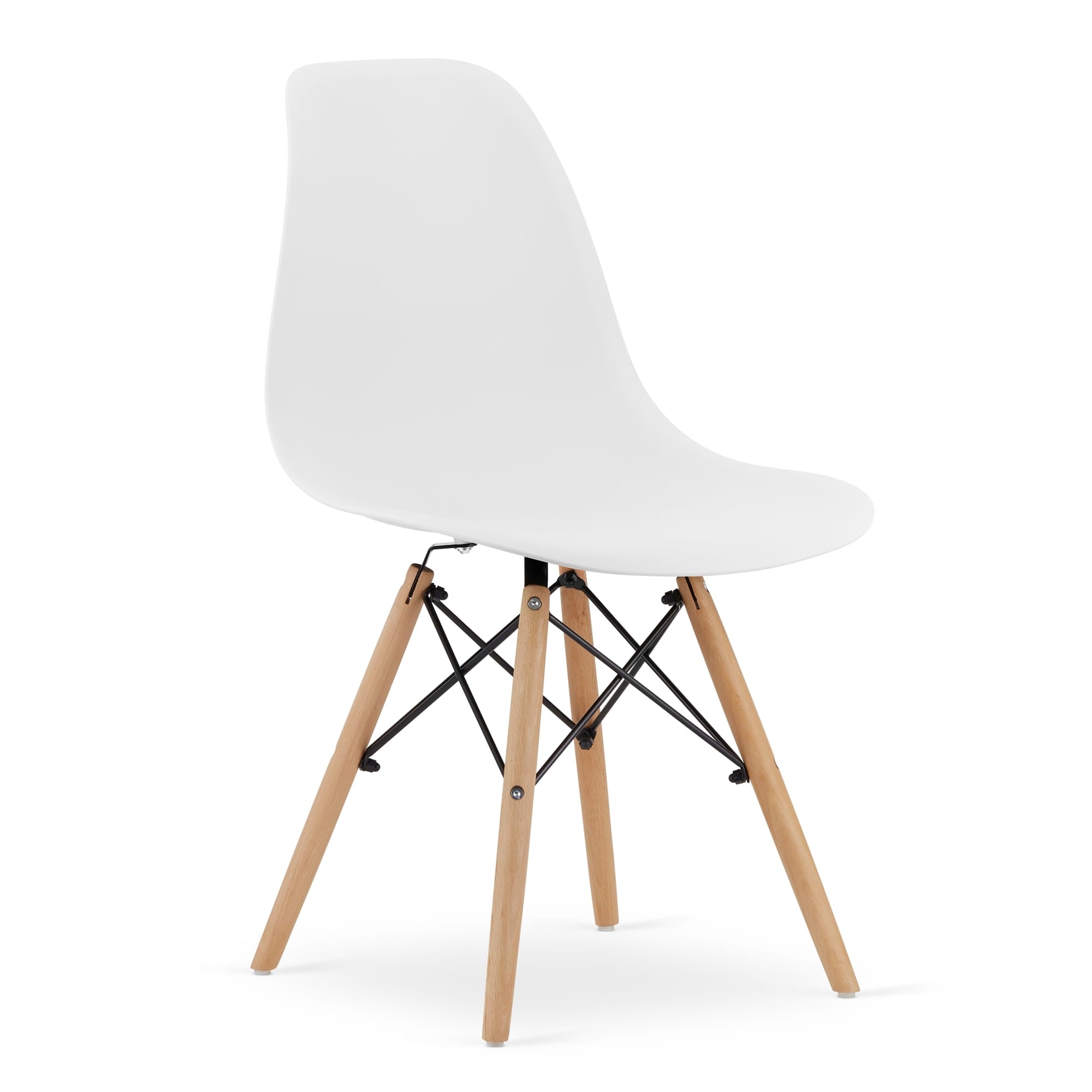Sedia ergonomica Valora OSAKA con gambe bianche naturali per soggiorno