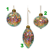 Pendagli in ceramica trasparente 8 cm