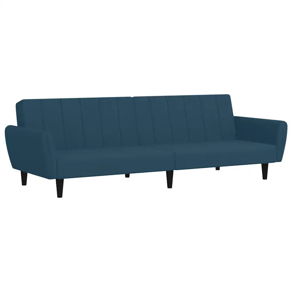 Divano letto | Sof¨¤ letto | Letto singolo a 2 Posti Blu in Velluto