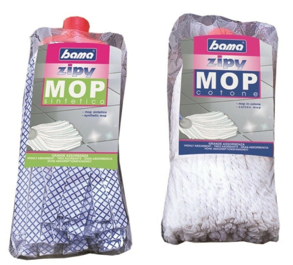 Ricambio Per Mocio Pavimento Casa 7,5X4X21 Cm Cotone Grammi 160 Spa Set 5 Pezzi - Bama