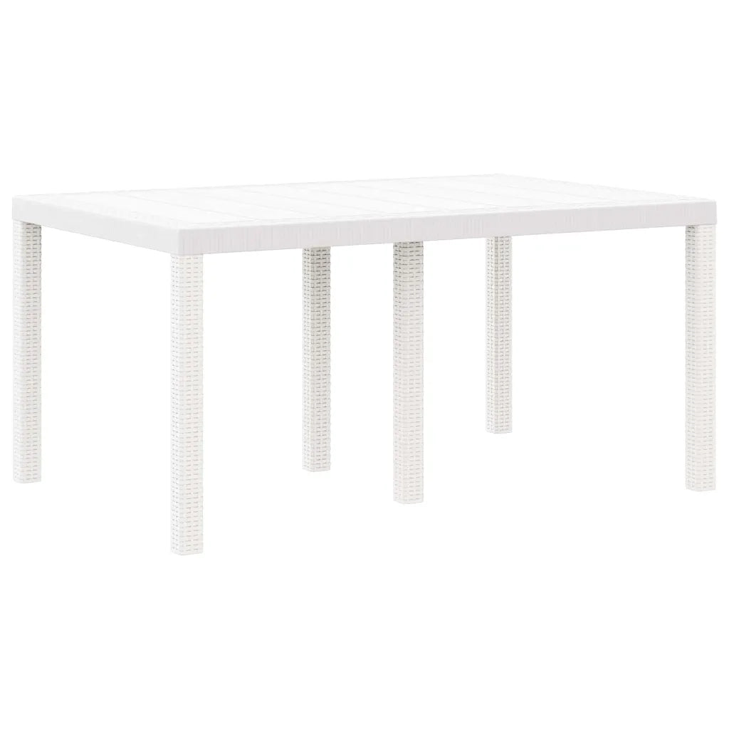 Tavolo da Giardino | Tavolino da esterno Bianco 150 x 100 x 73 cm polyrattan