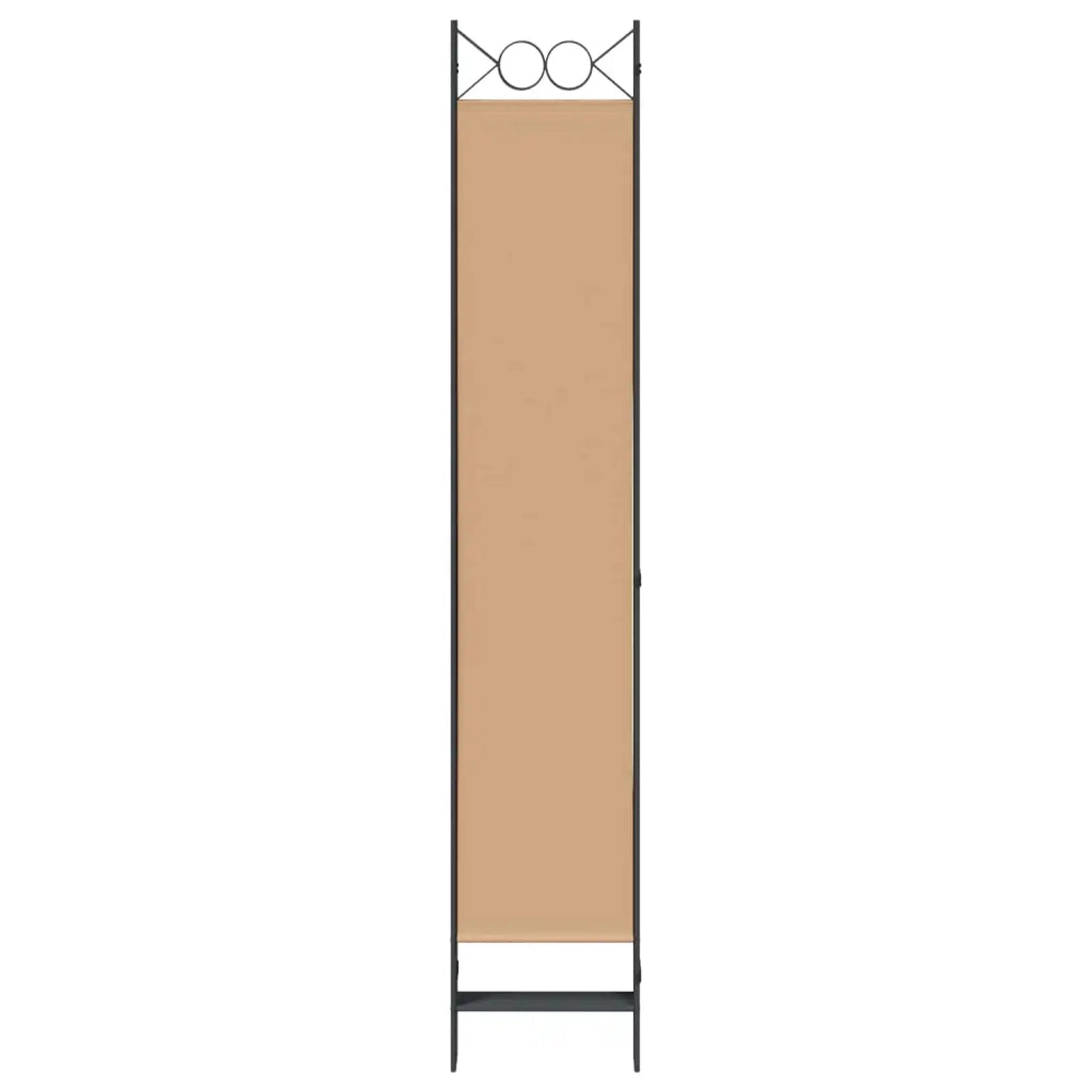 Divisore per Stanza | Paravento | Divisorio Ambienti a 6 Pannelli Beige 240 x 220 cm Tessuto