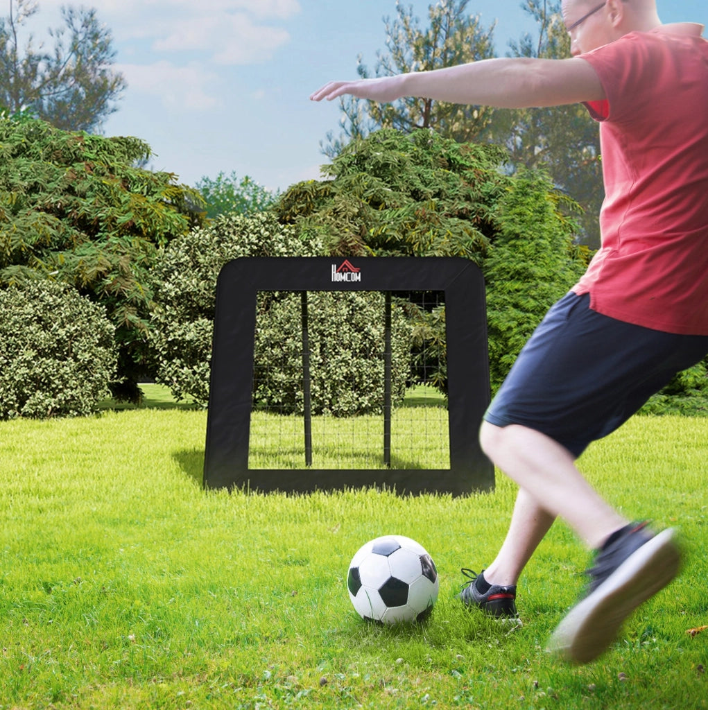 Rebounder multisport pieghevole in acciaio nero 128x118 cm