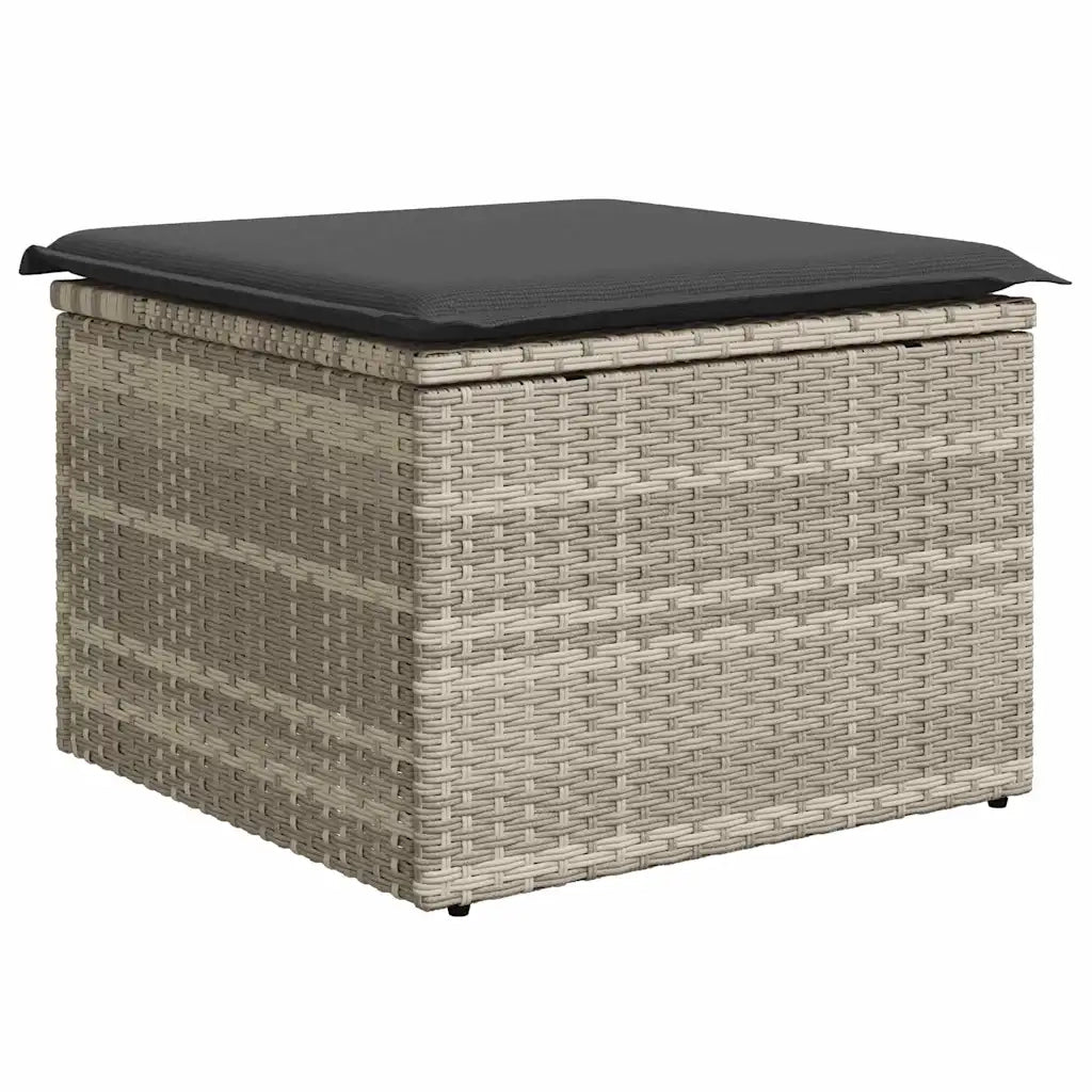 Set Divano da Giardino con cuscino 9 pcs Grigio chiaro