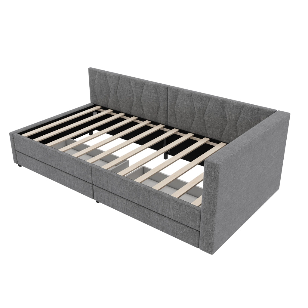 Letto giorno funzione letto divano lino 90x200 cm