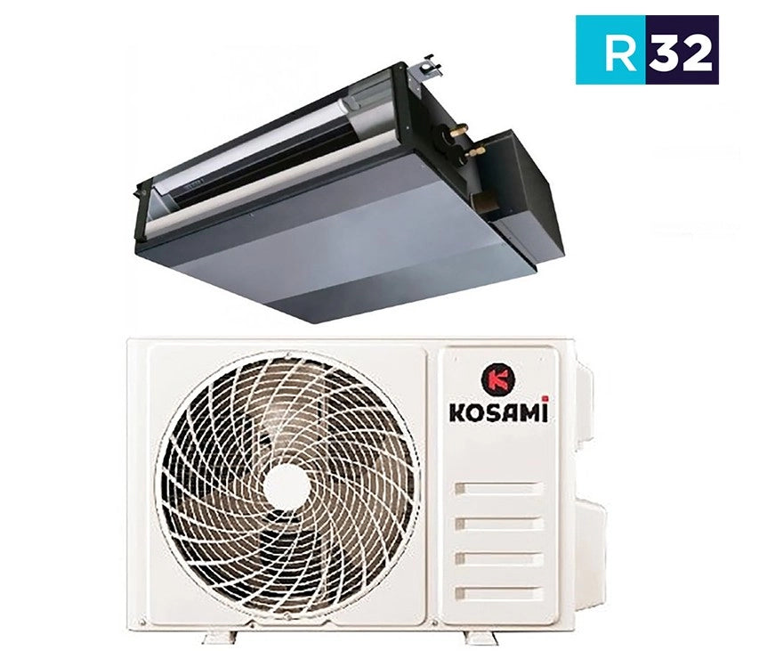 Climatizzatore  Kosami Canalizzato comando a filo incluso R32 18000 BTU INVERTER Classe A++/A+  Unità Interna + Unità Esterna