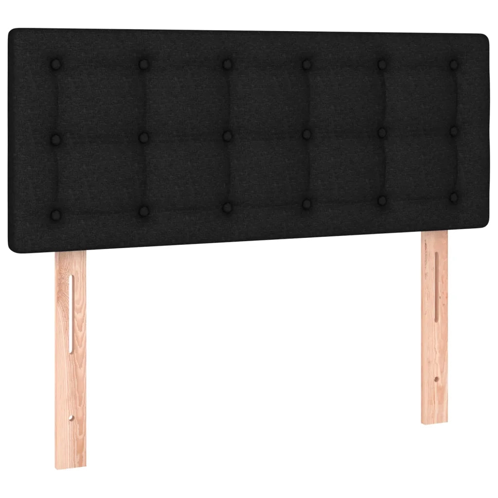 Giroletto a Molle con Materasso-Struttura Letto Nero 80x200 cm inTessuto 708367