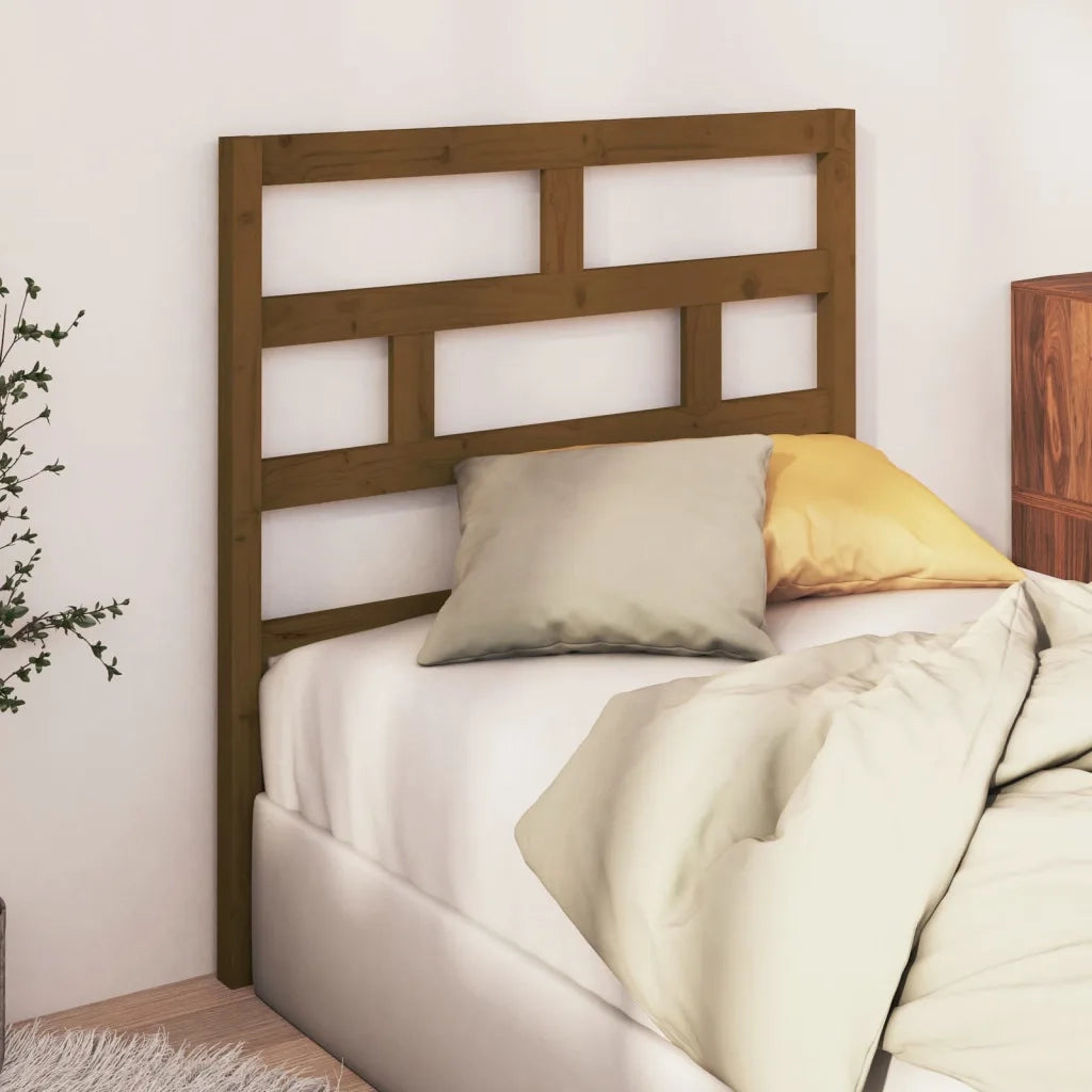 Testiera per Letto-Testata-Testiera Decorativa ambra 81x4x100 cm in Legno Massello di Pino 880717