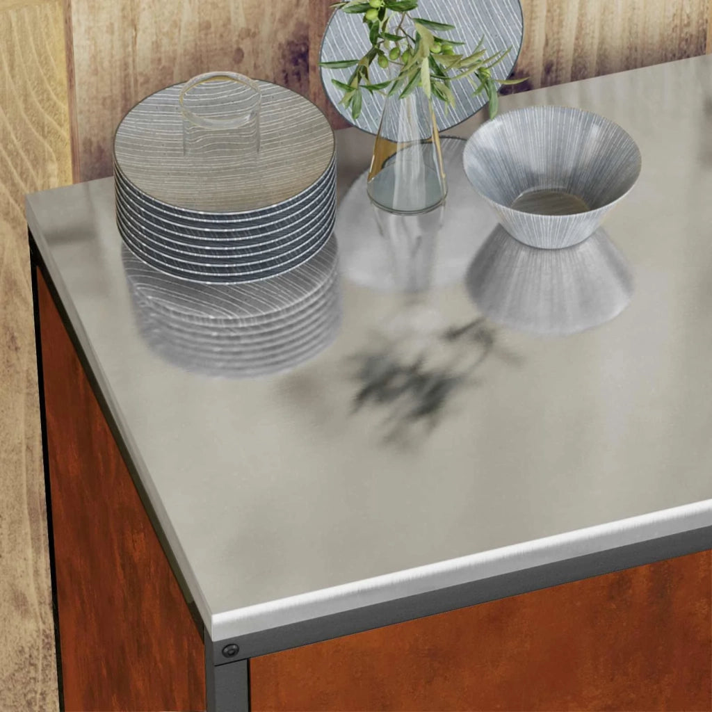 Set di Stoccaggio per Cucina con lo scaffale 3 pcs Ruggine