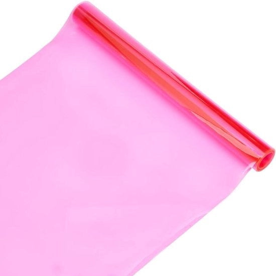 Vinile holografico trasparente in PVC - Film laser trasparente multicolore - 30x135cm - Colori arcobaleno - Per DIY - Accessori per orecchini Tavolo patchwork - Materiali per artigianato - Rosa