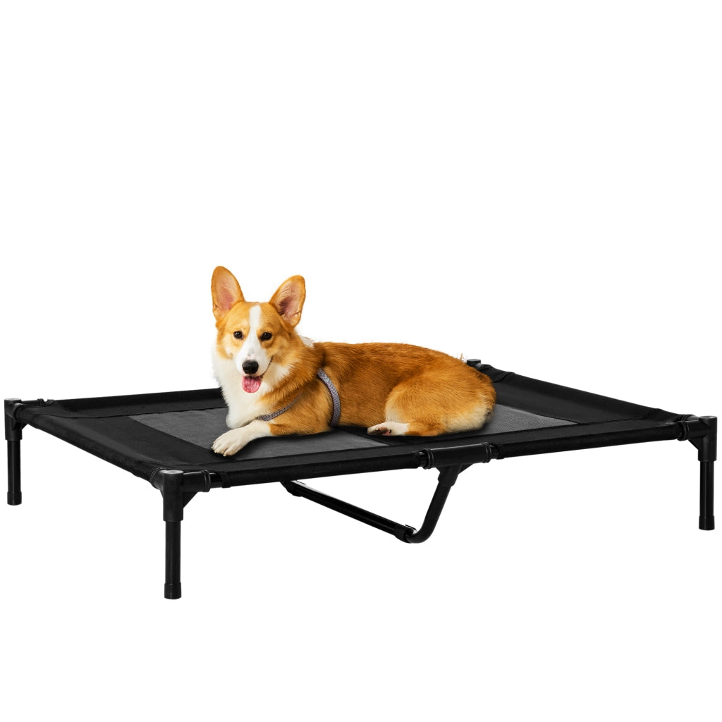 EasyComfort Brandina per Cani Grandi in Metallo e Tessuto Oxford con Borsa di Trasporto, 92x76x18cm, Nero