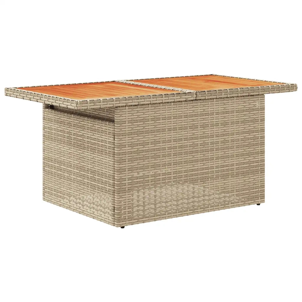 Set Divano da Giardino 10 pz con Cuscini Beige in Polyrattan 3327194