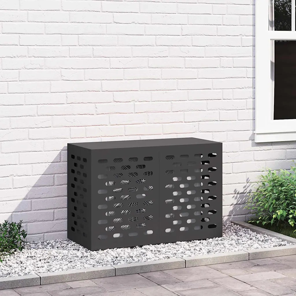 Copertura per condizionatore d'aria Nero 90 x 40 x 60 cm 865890