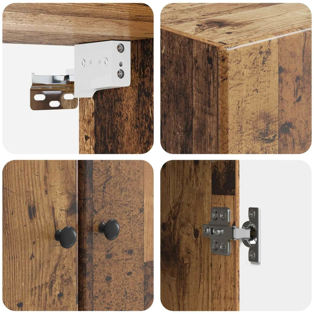 Armadietto a Muro | Mobiletto a muro Legno antico 59 x 31 x 60 cm