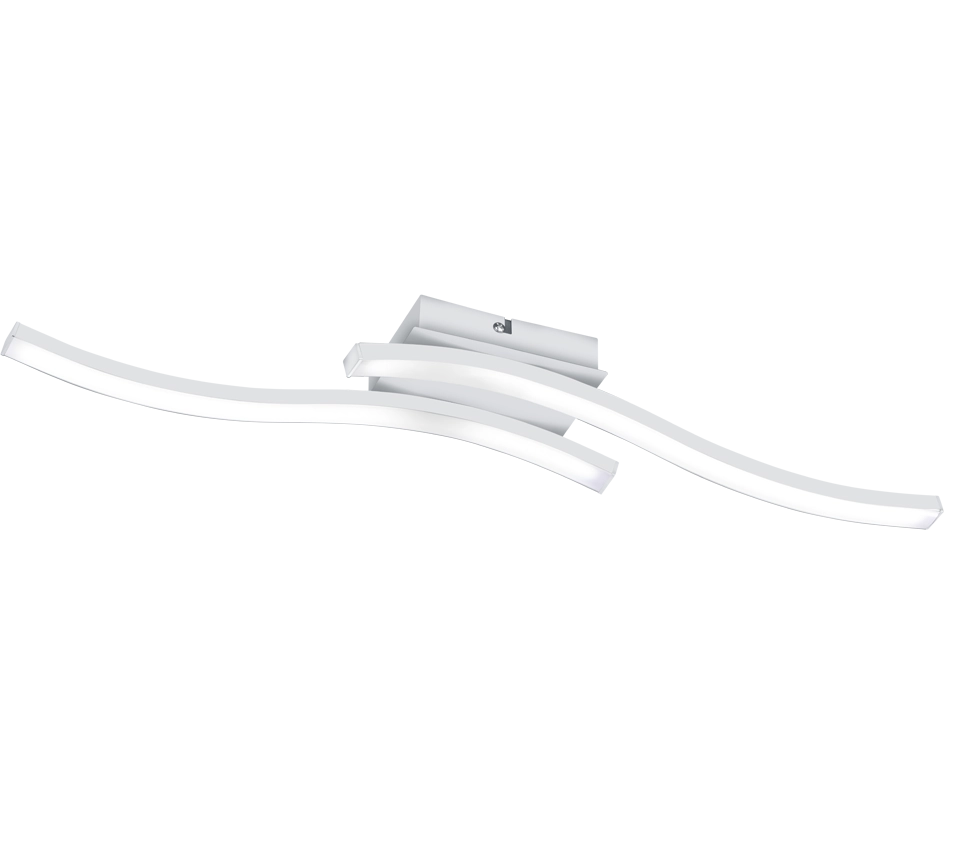 Plafoniera Interno Led 2 Bacchette Ondulate Bianco Route GD Trio