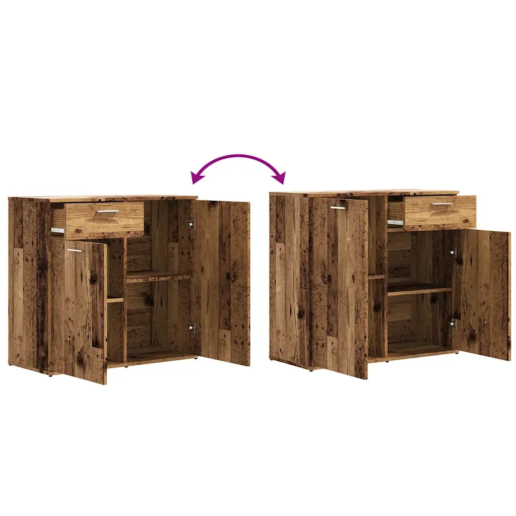 Credenza | Madia | Buffet da pranzo | Armadio da pranzo Legno Antico 80x36x75 cm in Truciolato