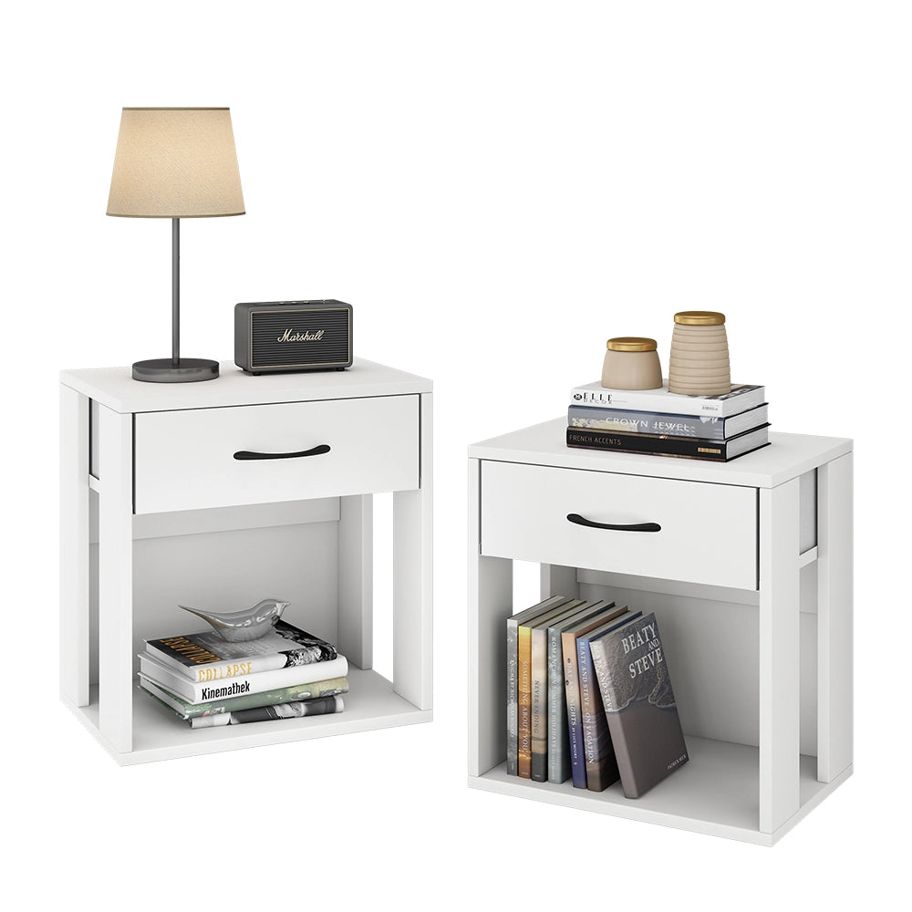 Vicco Comodino Bianco 39 x 41 cm Set di 2