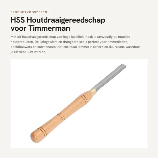Draaigereedschap HSS Snelstaal per Hout - Houtdraaibank Portatile - Leggero - Affilato - Duraturo