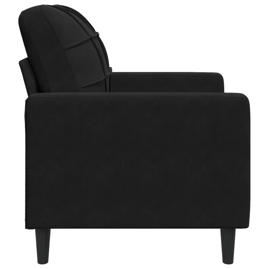 Poltrona | Sedia Relax Nero 60 cm Velluto