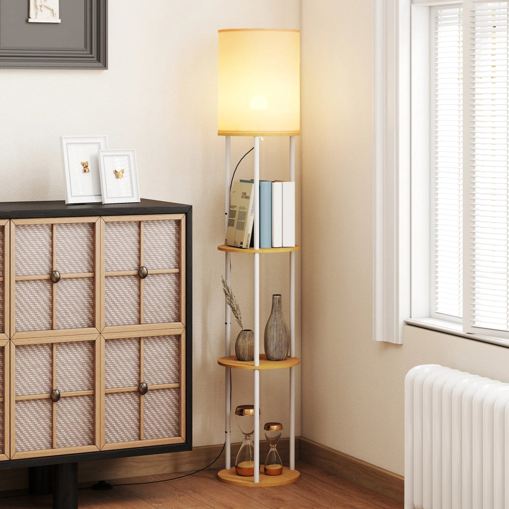 Libreria Scaffale Multiuso con Ripiani ¨C Minimal ¨C Legno Naturale