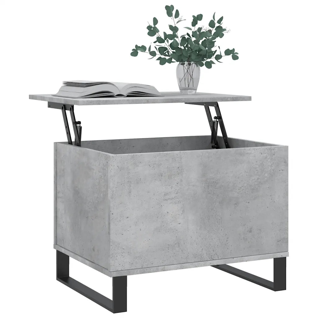 Tavolino Salotto-Tavolino da soggiorno-Tavolo Grigio Cemento 60x44,5x45 cm Legno Multistrato 993403