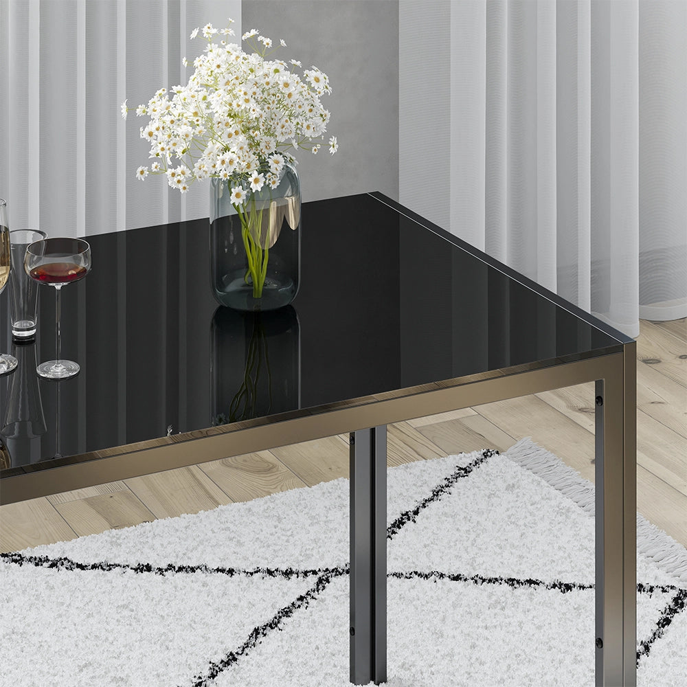Vicco Tavolo da pranzo Nero 75 x 120 cm